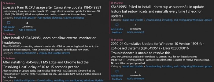 Windows 10 补丁 KB4549951 导致蓝屏死机